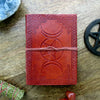 Triple Moon Pentacle Leather Journal Journals  