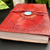 Triple Moon Leather Journal with Opalite Inlay Journals  