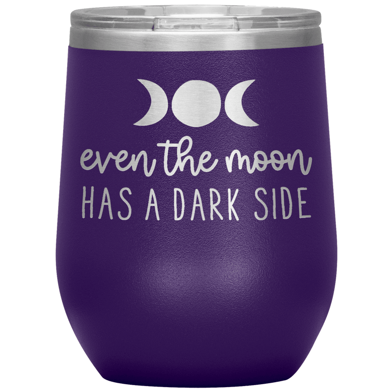 Dark Side Engraved Wine Tumbler Wine Tumblers Purple 