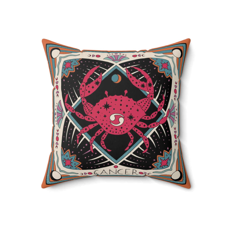 Cancer Zodiac Throw Pillow Home Decor 18" × 18" 