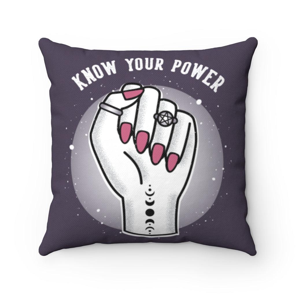 Know Your Power Pillow Throw Pillows  
