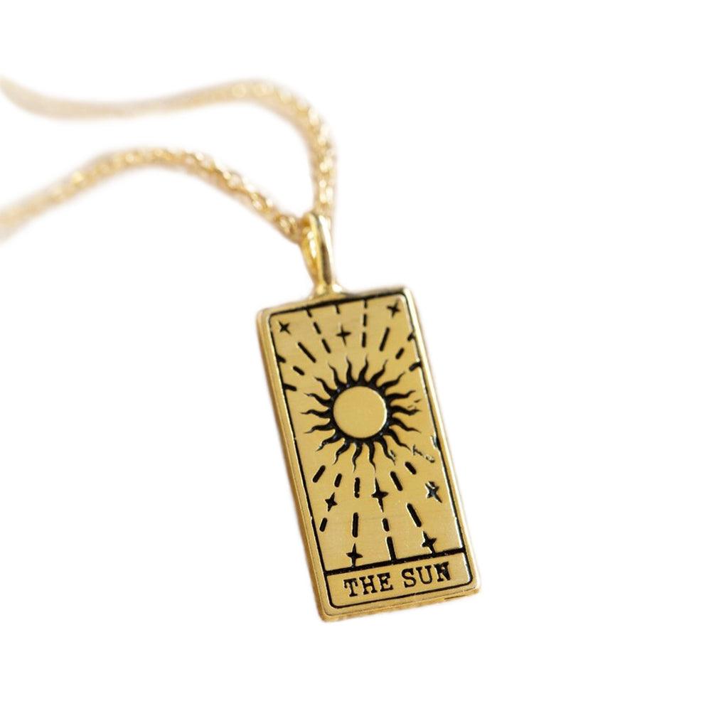 The Sun Tarot Card Necklace Necklace  