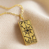 The World Tarot Card Necklace Necklaces  