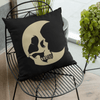 Skull Moon Pillow Home Decor  