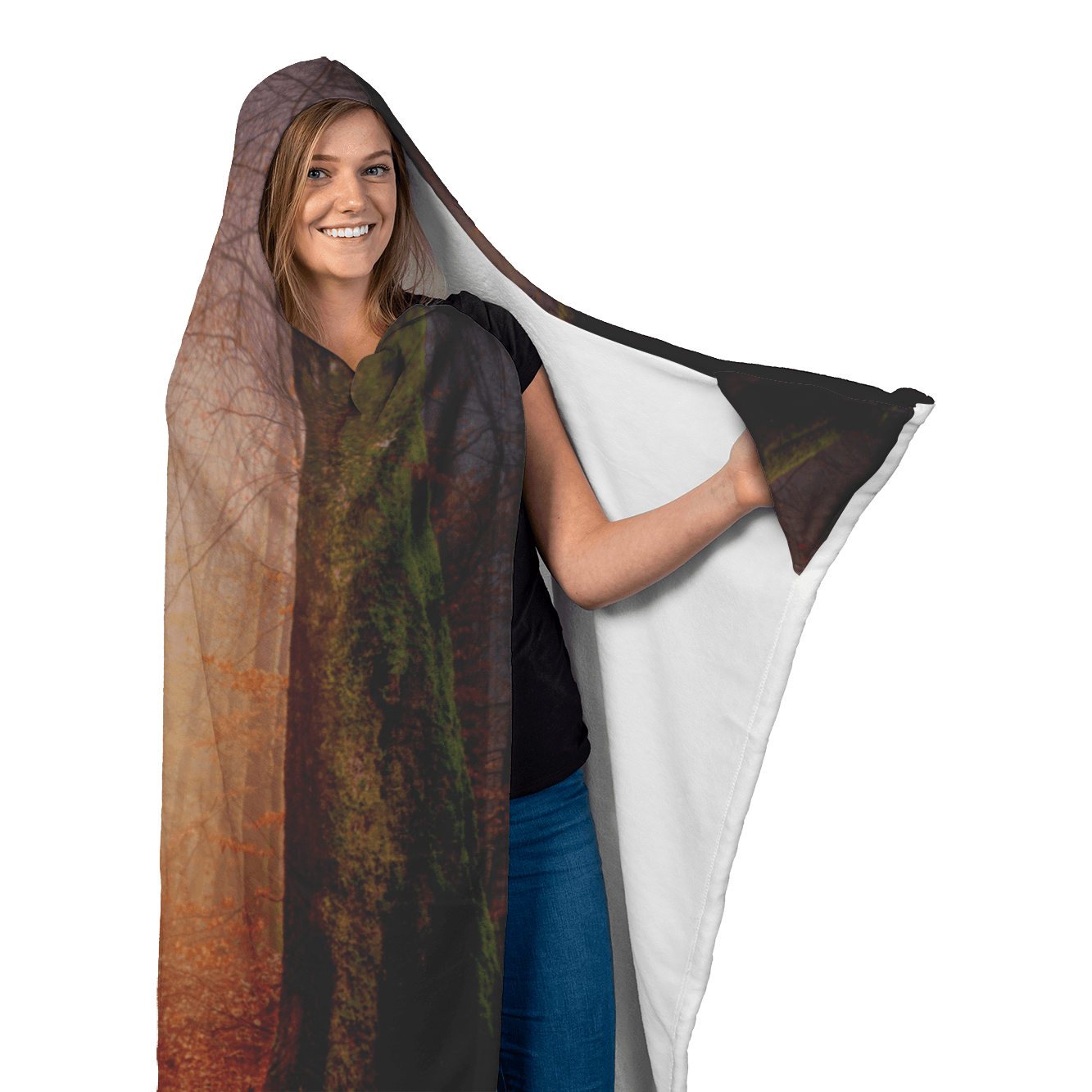 Mossy Forest Hooded Blanket - Golden Hooded Blankets  