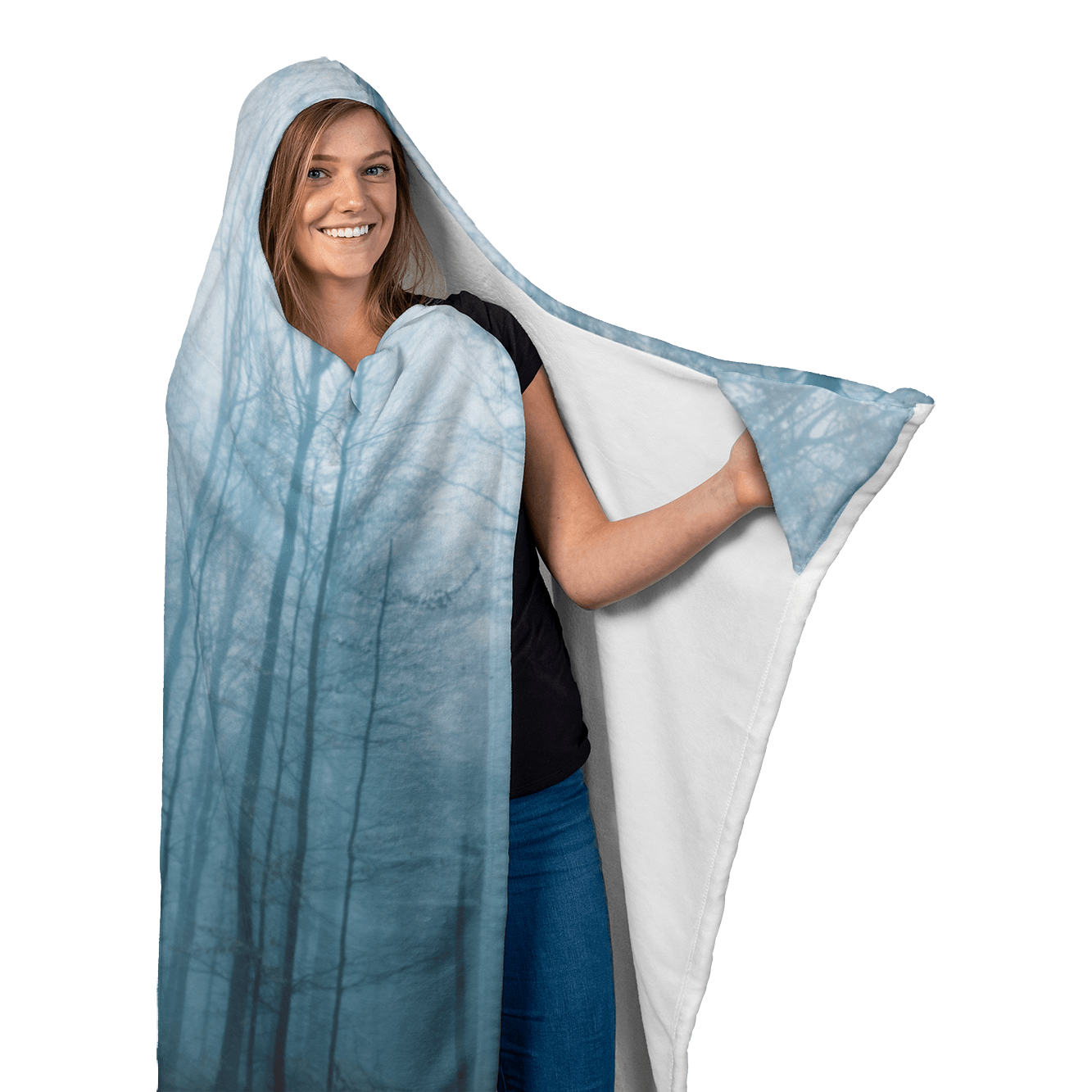 Mossy Forest Hooded Blanket - Misty Hooded Blankets  
