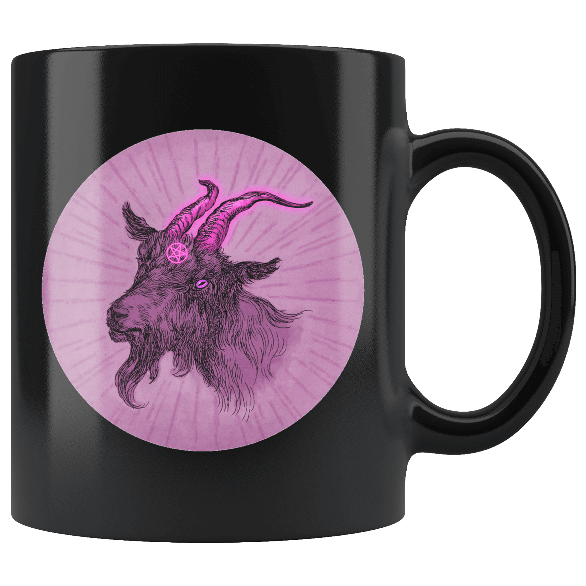 Baphomet Goat Mug - 3 Colors Available Mugs Pink 