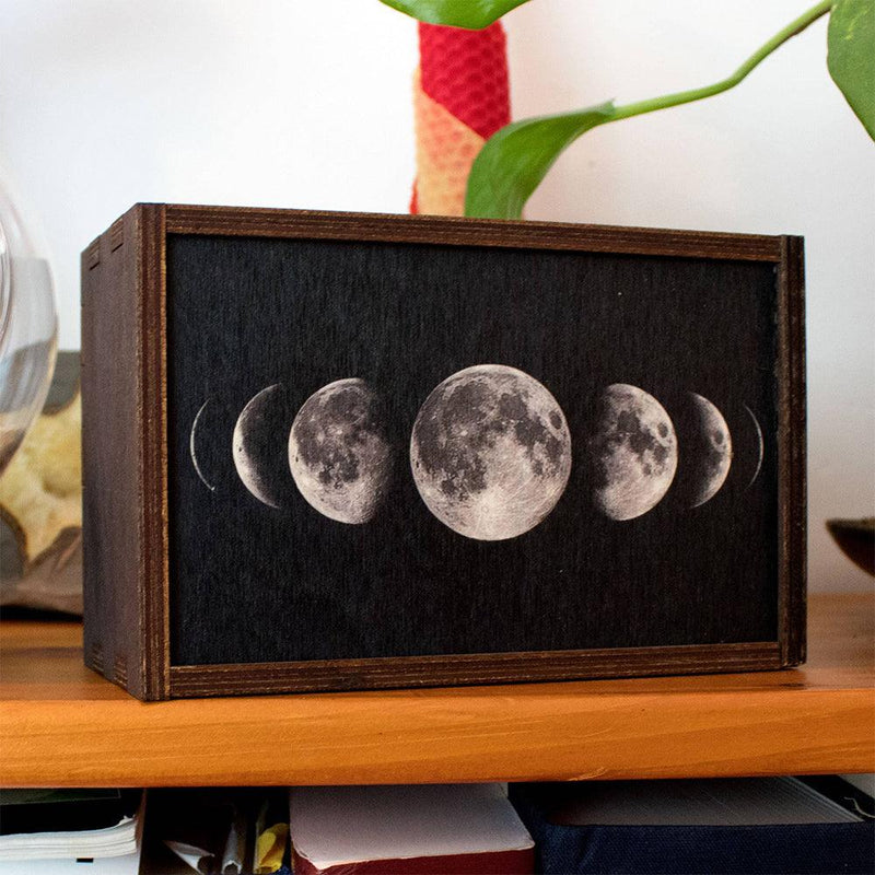 Moon Phases Wooden Box Wooden Boxes  