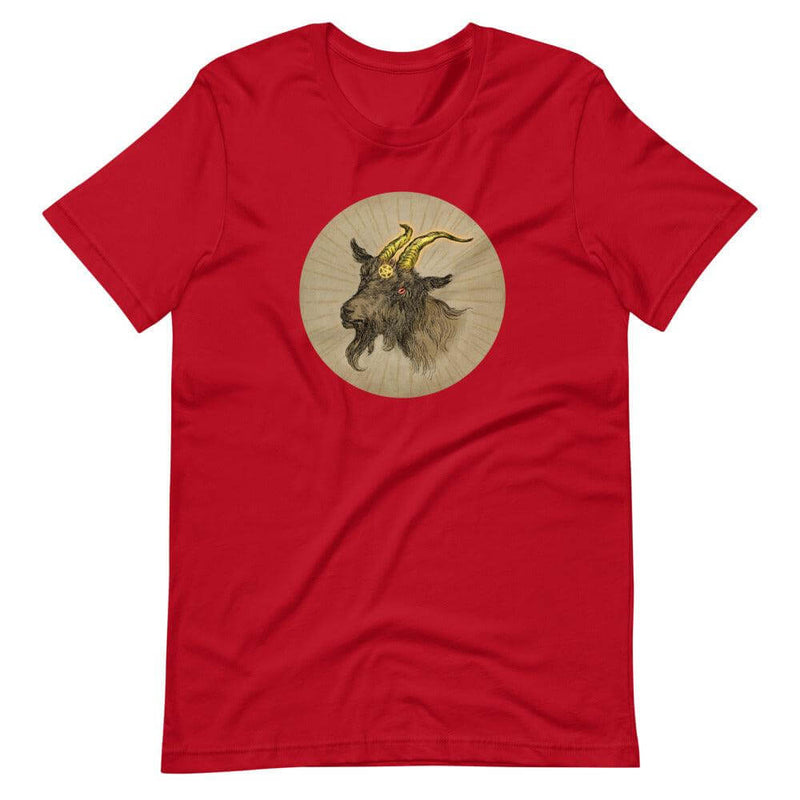 Baphomet Goat Tee - Brown T-Shirt Red S