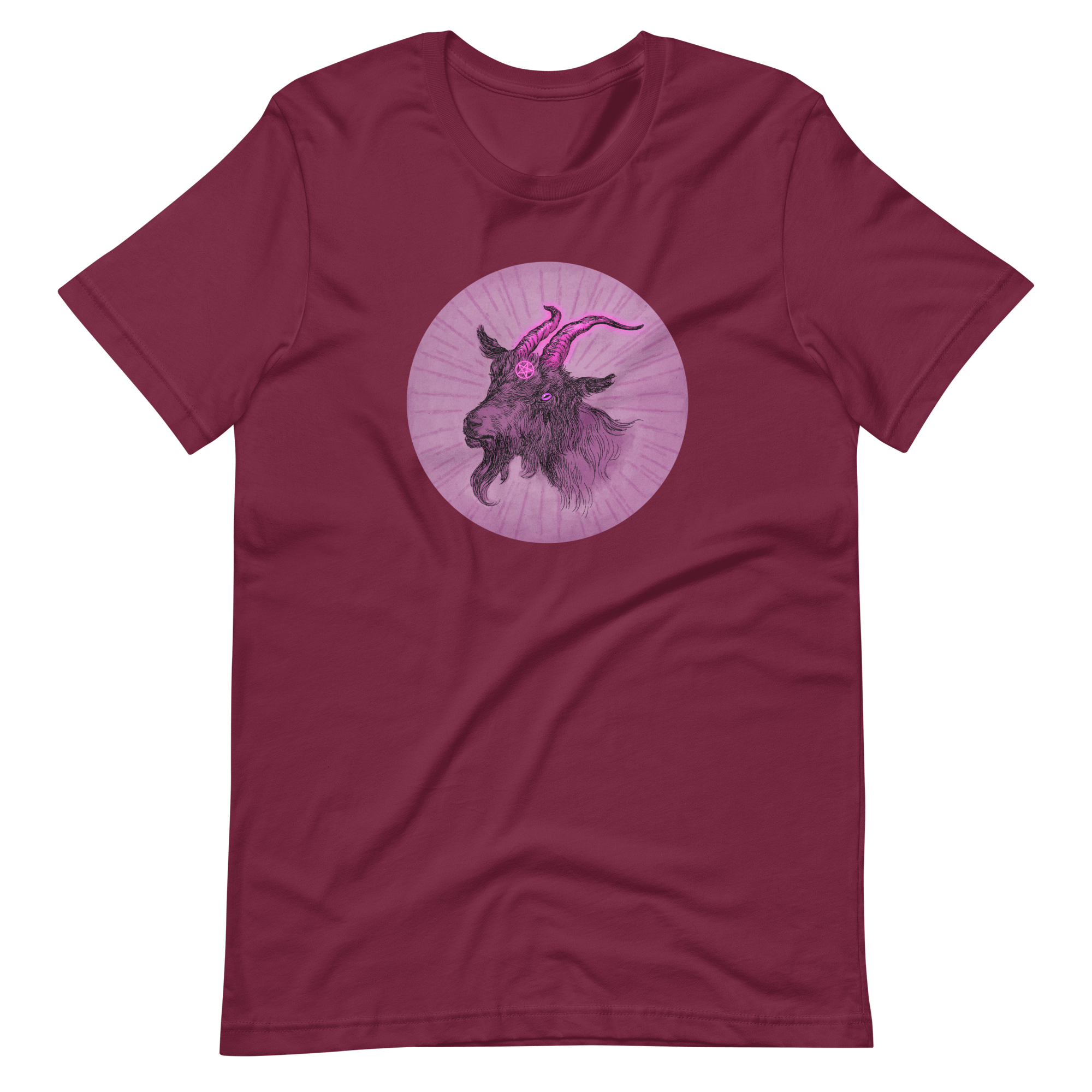 Baphomet Goat Tee - Purple T-Shirt Maroon 3XL