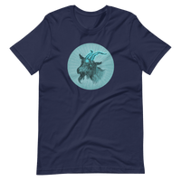 Baphomet Goat Tee - Blue T-Shirt Navy 3XL