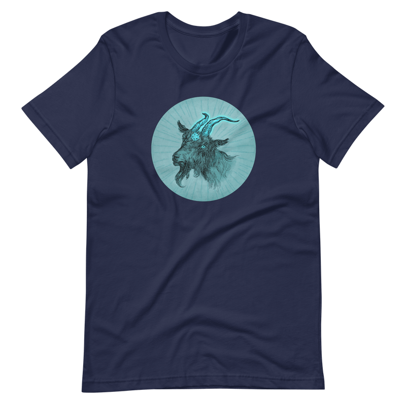 Baphomet Goat Tee - Blue T-Shirt Navy 3XL