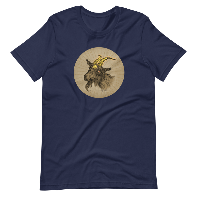 Baphomet Goat Tee - Brown T-Shirt Navy 3XL