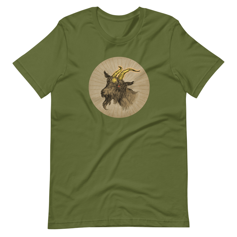Baphomet Goat Tee - Brown T-Shirt Olive 3XL