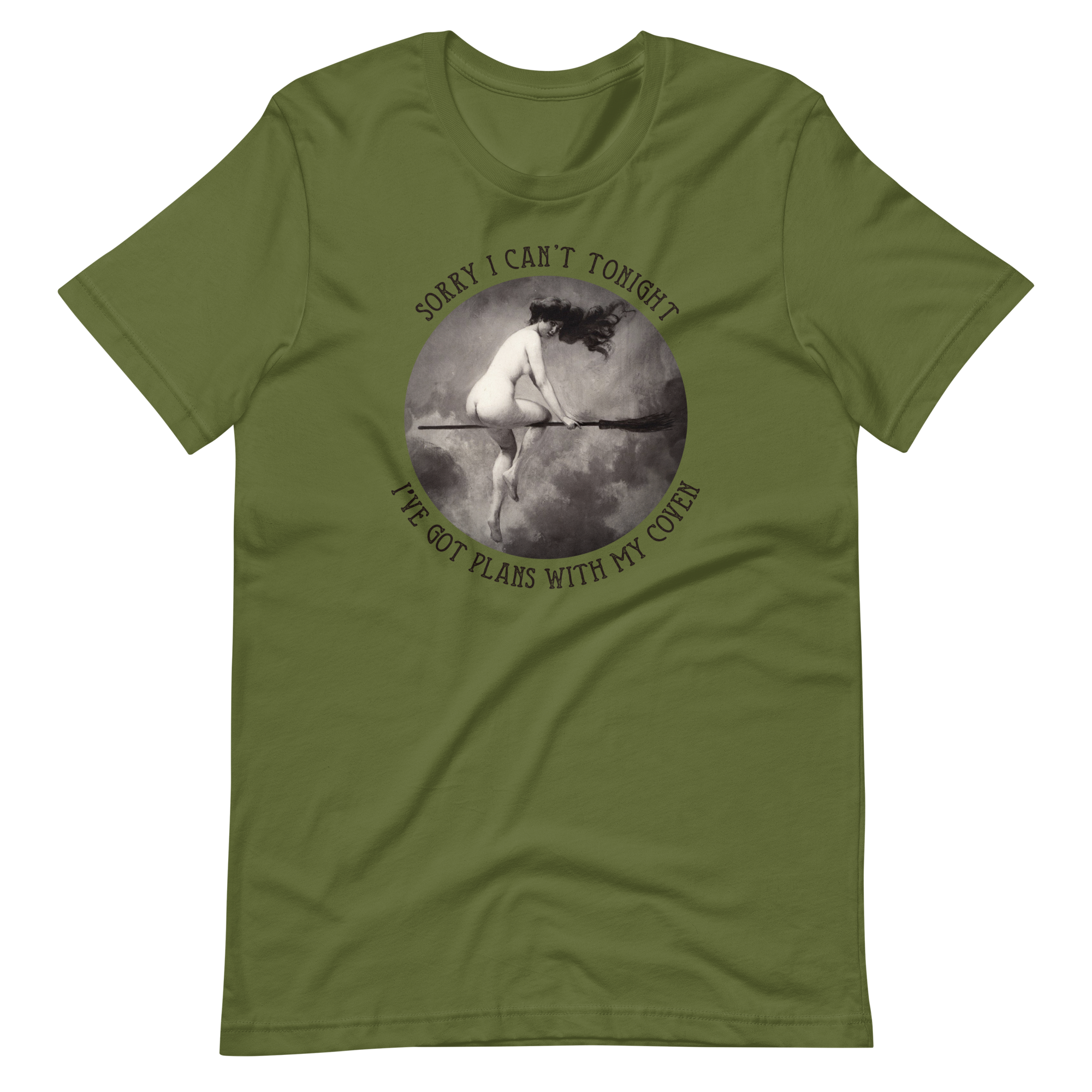 Flying Witch Tee T-Shirt Olive 3XL