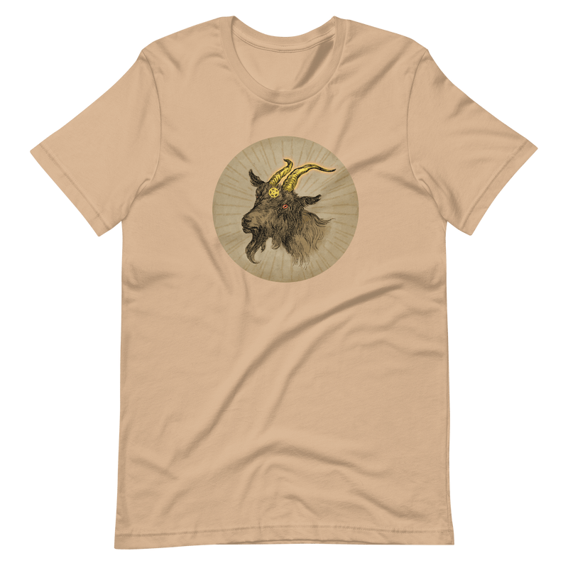 Baphomet Goat Tee - Brown T-Shirt Tan S