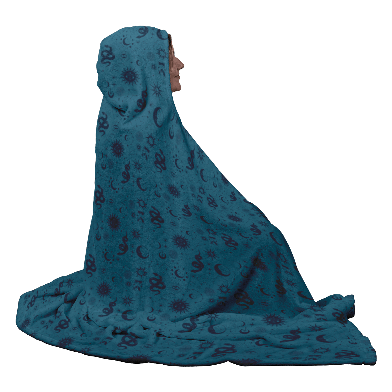 Celestial Magick Hooded Blanket - Apatite Teal Hooded Blanket  
